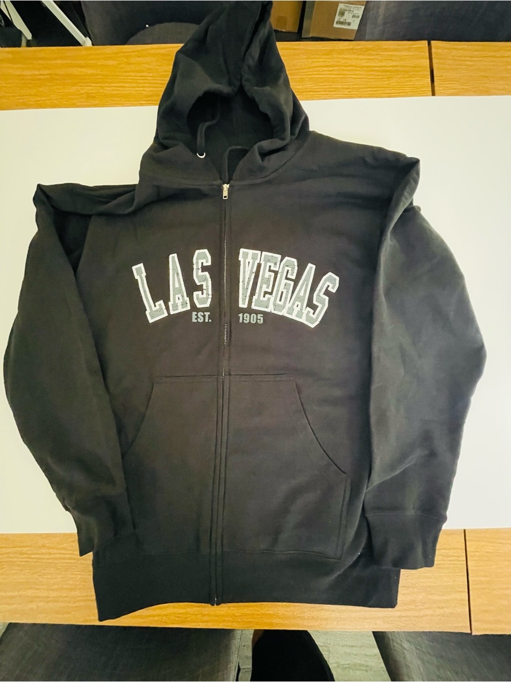 Black Las Vegas Zip-Up Hoodie - Unbranded